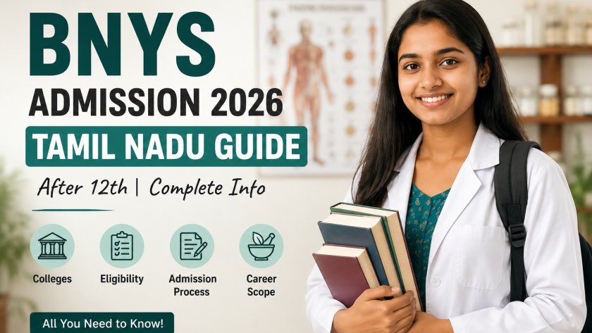 BNYS Admission 2026 Tamil Nadu — Complete Guide for Students After 12th